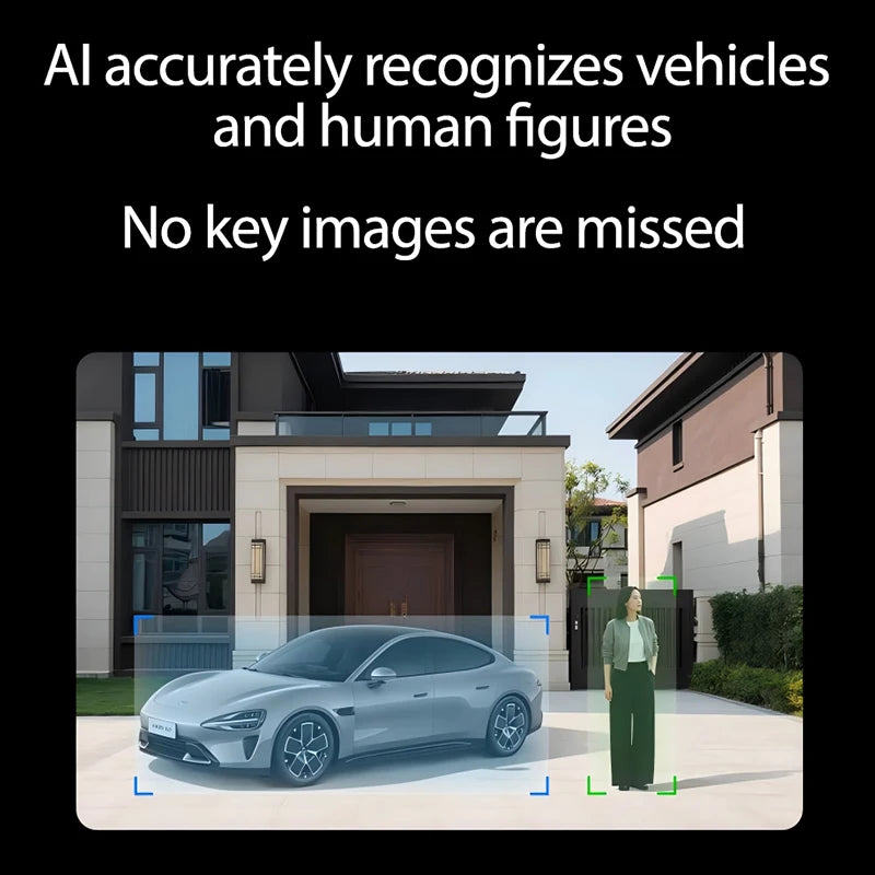 XIAOMI New Outdoor Camera 4，8MP 4K 360°，AI Humanoid Close-up，Audible Visual Alarm，Two-Way Audio，Chinese Version With Adapter