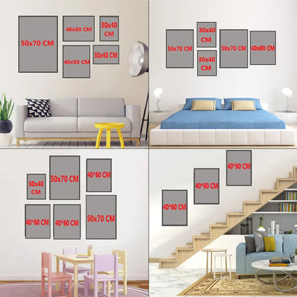 Modern Gallery Wall Art  Picasso Bauhaus Orange Exhibition Canvas Painting Posters for Living Room Home Decor  Stylish Prints fo