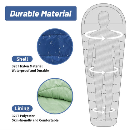 Naturehike Camping Sleeping Bag Ultralight Waterproof Mummy 4 Season Backpacking Sleeping Bags Outdoor Travel Hiking