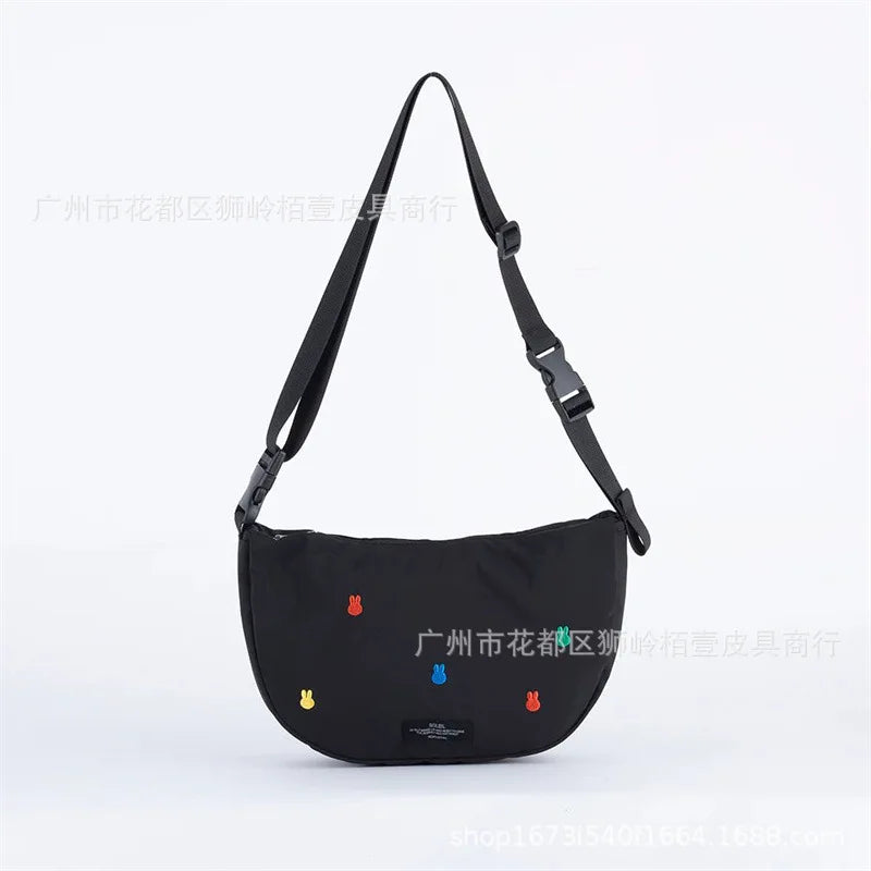 Cute Miffy Rabbit Crossbody Bag Cartoon Creative Folding Handbag Fashionable Underarm Bag Miffy Rabbit Cute Crossbody Bag