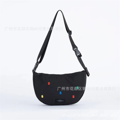 Cute Miffy Rabbit Crossbody Bag Cartoon Creative Folding Handbag Fashionable Underarm Bag Miffy Rabbit Cute Crossbody Bag