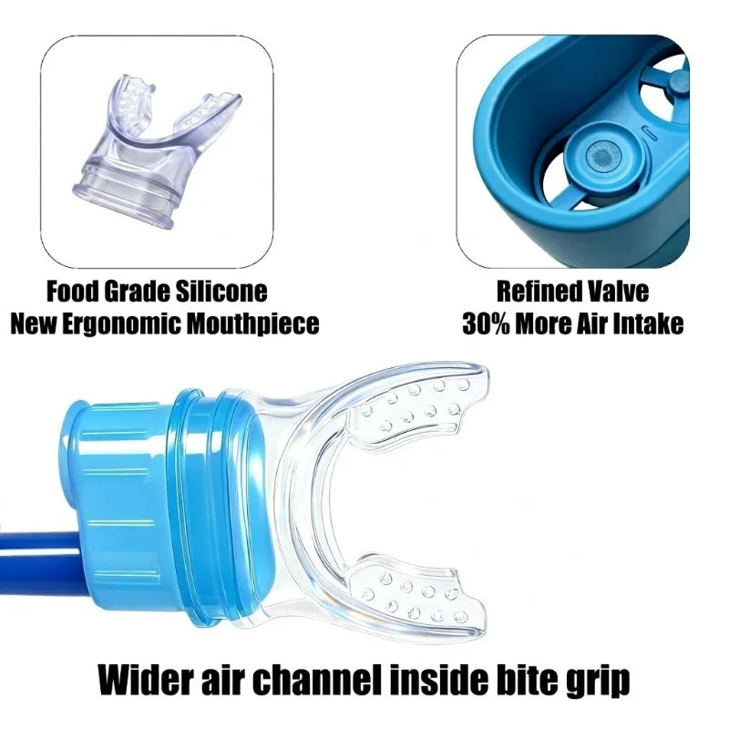 Adult Full Dry Snorkel Diving Swimming Gear Snorkel For Men Women Swim Training Freediving Underwater Breathing Tube For Beach