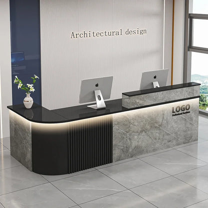 Professional Office Bar Counter Simple Luxury Beauty Design Reception Desk Modern Salon Bancone Bar Lusso Commercial Furniture