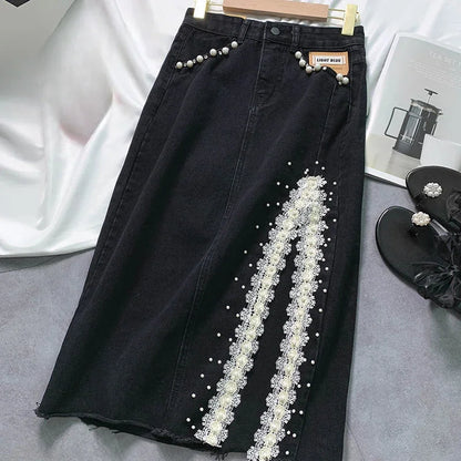 Woman Denim Skirt Korean Style Jeans Skirts For Women Zipper High Waist A Line Modest Fashion Stylish Offer Promotion Hot New In