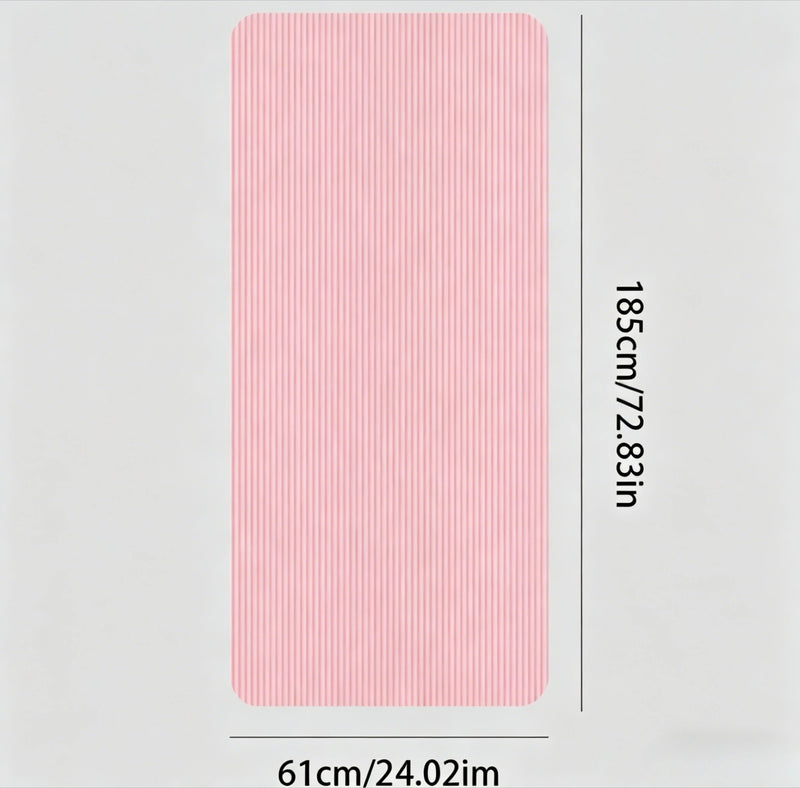 72 x 24 inch eco-friendly gym mat for women, 10mm thick double-sided textured yoga and pilates mat
