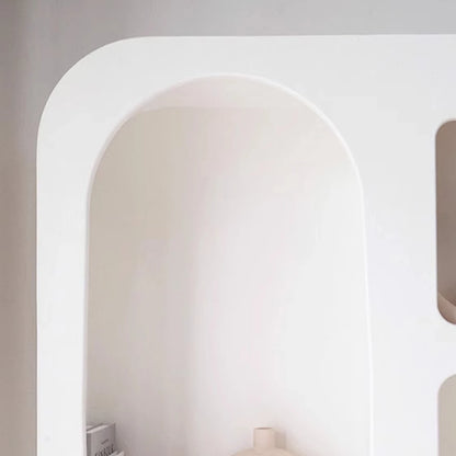 Cabinet French Style Cave Entrance Living Room Cream Multi Functional Hole Display Cabinet Art Ornament furnitur accessories