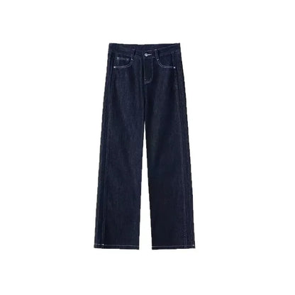 High Waist Wide Leg Denim Jeans Loose Female Pear Shape Body Slimming Floor-Length Spring Summer New Style Casual Fashion