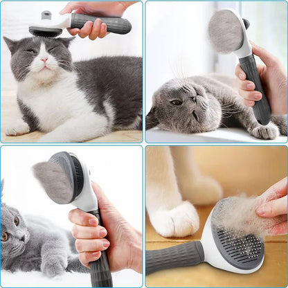 Dog Cat Self-Cleaning Grooming Brush Durable Pet Hair Remover Comb Anti-Slip Dematting Tool Pet Accessories