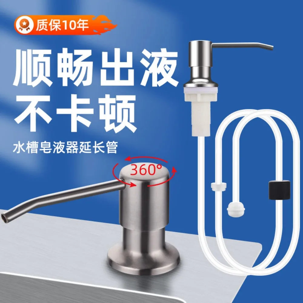 Soap Dispenser for Kitchen Sink, Kichen Sink Soap Dispenser,Extension Tube Kit, Under Sink Soap Dispenser Pump, No Need More Ref