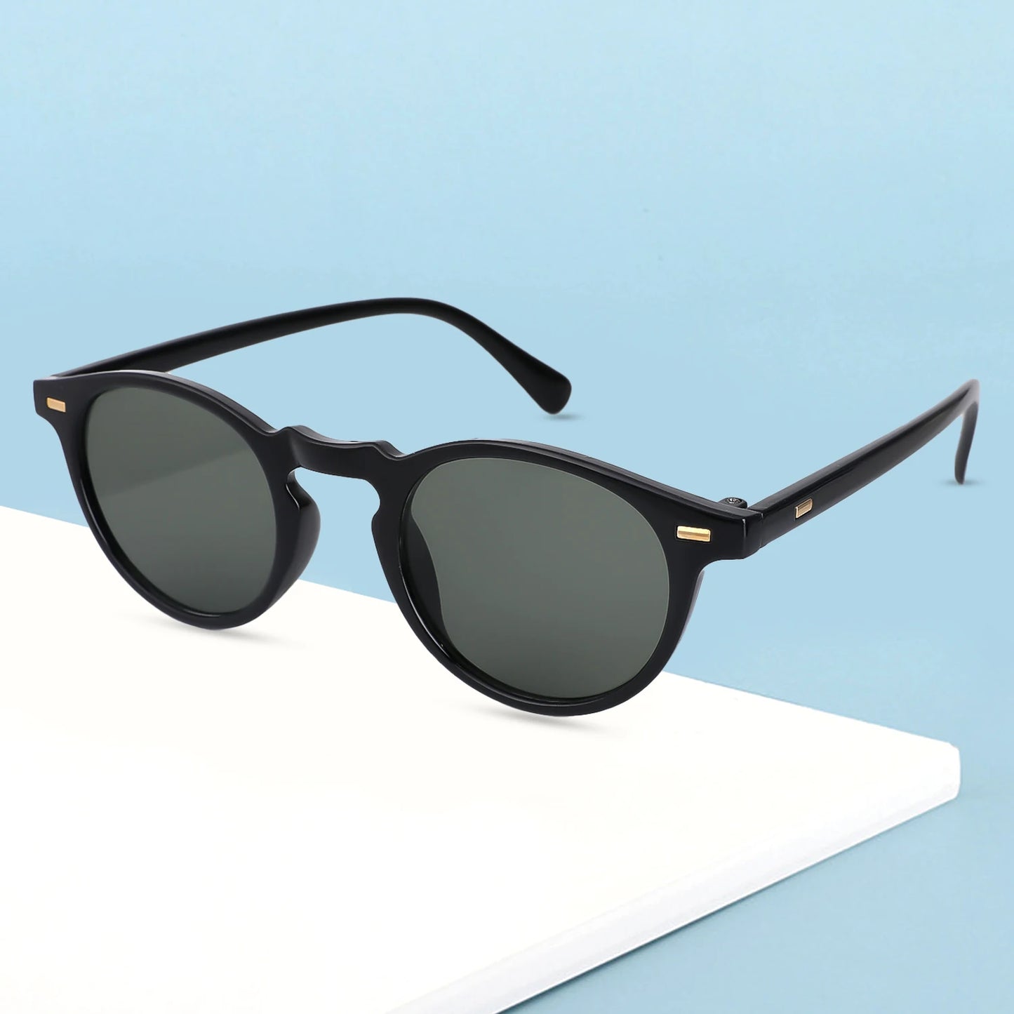 Small Round Sunglasses Stylish Sunglasses for Men and Women Retro Classic Multi-Style Selection Traveling Shopping Hiking UV400