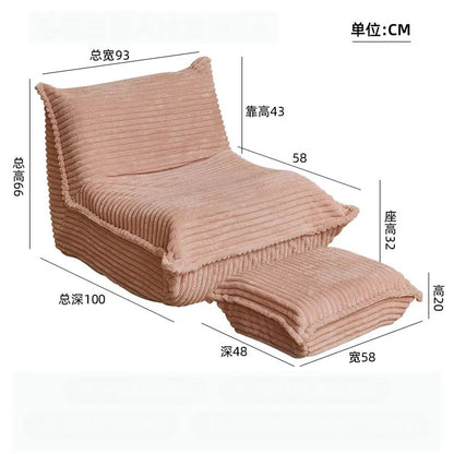 MOMO Caterpillar Sofa Leisure Sofa Lazy Person Sofa Can Lie And Sleep Balcony Tatami Net Red Bedroom Living Room Single