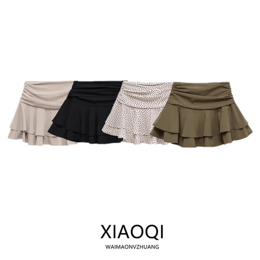 Casual Summer 2025 Women's Midi Skirt with Lace Hemline in Tee Colors A-Line Silhouette Slim Fit Sle for Casual Ocns