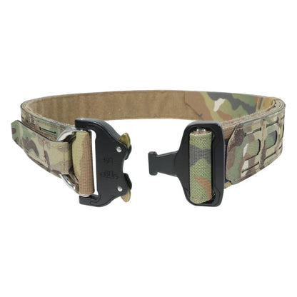 DRAGON EDGE Men's Tactical Duty Waist Belt Nylon Fabric Light Weight Belt with Quick Release Alloy Buckle