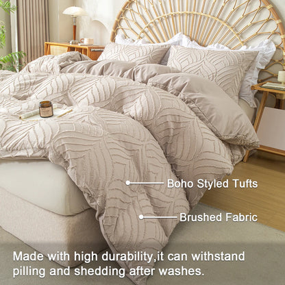 3pcs Cutting Flower Bedding Set with Zip Closure - Polyester, All-Season Comforter Set (Comforter & Pillow Shams Not Included)