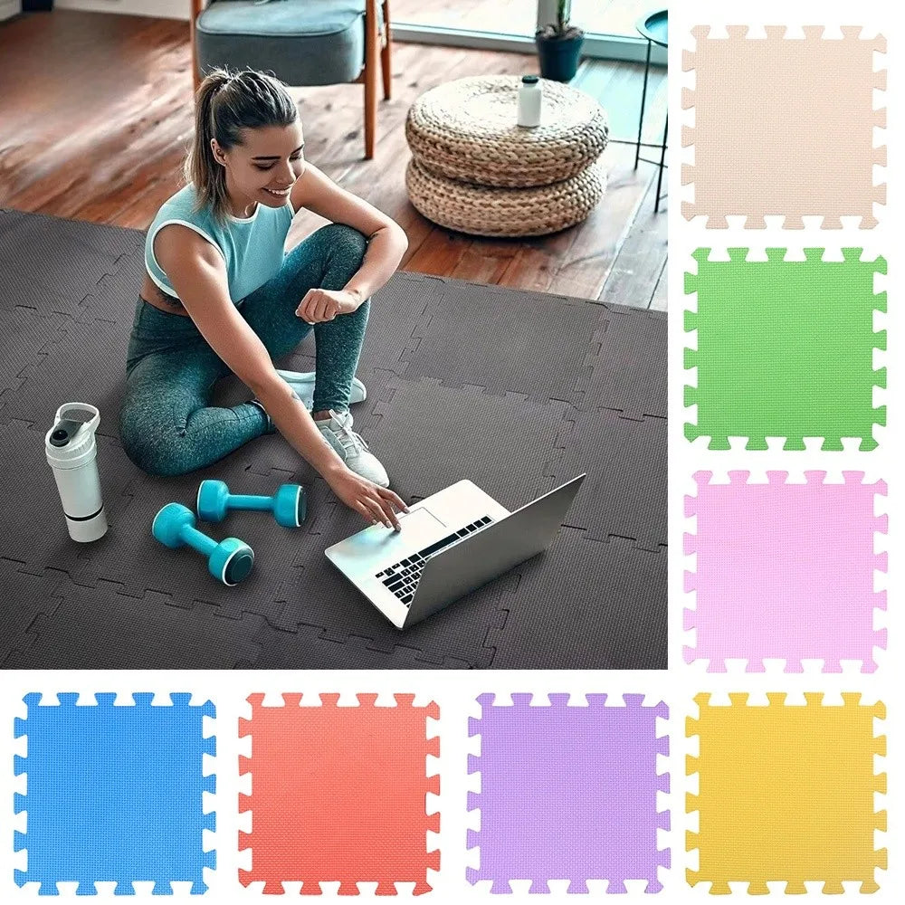 Easy Clean EVA Foam Play Mat Interlocking Puzzle Tile Yoga Mats Soft Protective Surface Exercise Mat for Tatami Home Floor