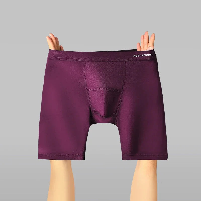Men's sports extended leg underwear Modal boxers running anti-wear leg quick dry long boxer shorts