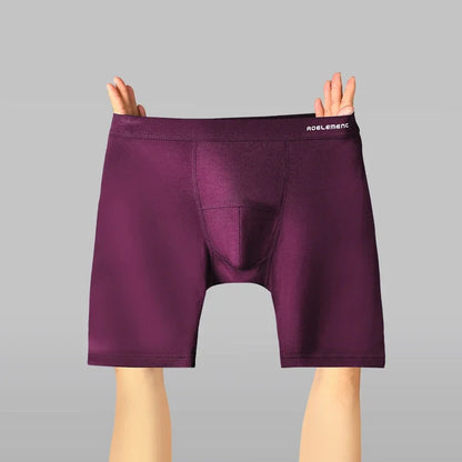 Men's sports extended leg underwear Modal boxers running anti-wear leg quick dry long boxer shorts