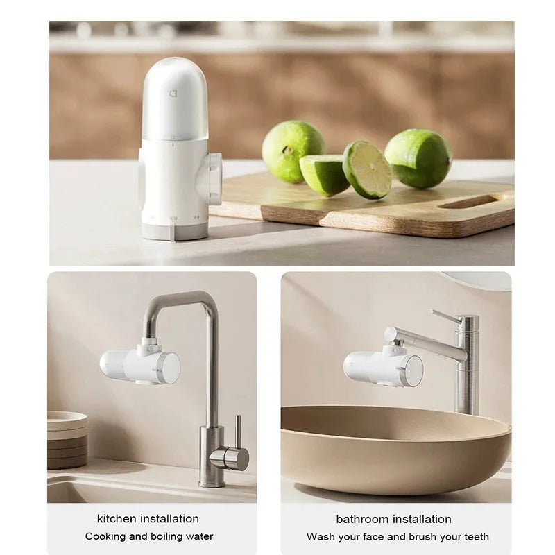 NEW MIJIA Faucet Water Purifier 2 Household Kitchen Tap Visible Water Filter Activated Carbon Percolator System -CN