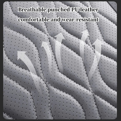 Universal Single  Car Seat Cover - Full-Wrap Design  Perforated PU Leather (Breathable & Durable), All-Season Fit for Most Cars