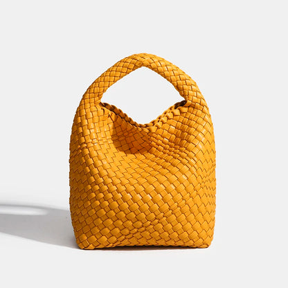 Designer bag Luxury 2025 woman bag Brand New Product PU Small size hand-woven bucket bag High quality Women's handbag