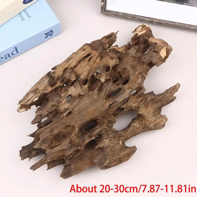 New Wood Aquarium Decor, Driftwood Water Feature Ornamental Accessories For Fish Tanks With Natural Holes Suitable For Shrimp