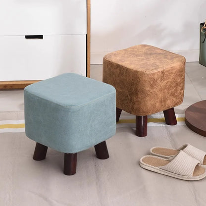 Simple Solid Wood Household Small Stool Children's Short Stool At Home Entrance Living Room Coffee Table with Sturdy Shoe Stool