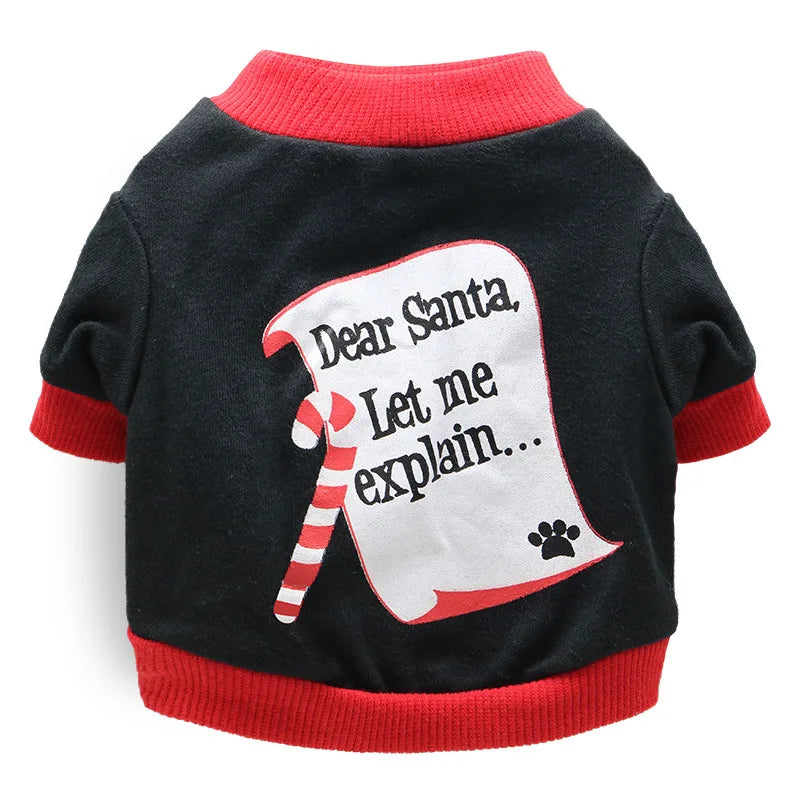 Halloween & Christmas Pet Clothes - Dog & Cat Winter Outfits for Small Breeds, Teddy, Siamese, Persian, Garfield & Blue Cats