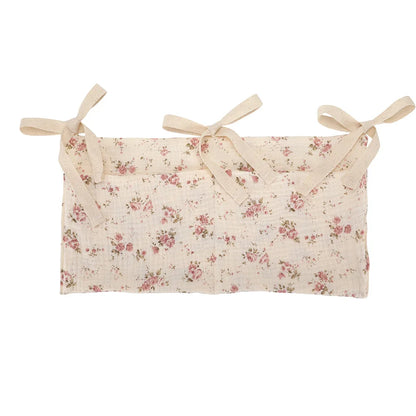 Baby Crib Organizer Cot Caddy Bed Storage Bag 2 Pockets Bedside Hanging Diaper Nursery Organizer for Diapers Toys Clothing