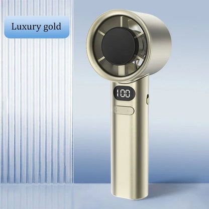 Lenovo With LED Digital Display Portable Handheld Fan 3000mah Electric Hand Fan Ice Compress High-Speed Cooling New