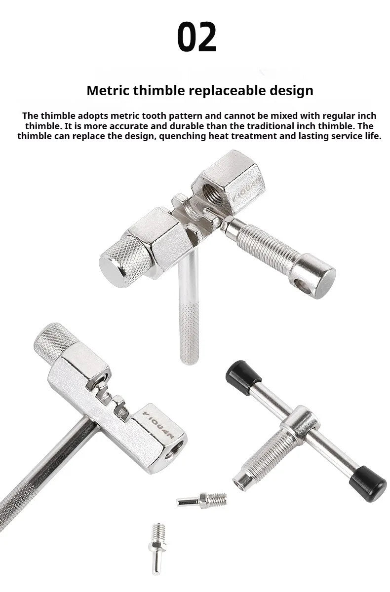 Mountain Bike Chain Cutter Chain Unloader With Nickel Plated Top Pin All Steel Chain Remover Road Bike Chain Removal Tool