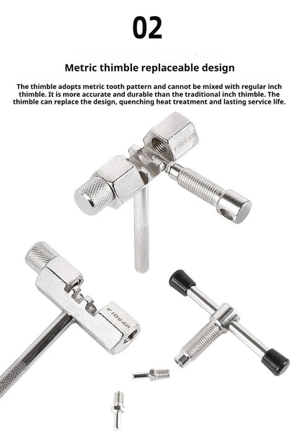 Mountain Bike Chain Cutter Chain Unloader With Nickel Plated Top Pin All Steel Chain Remover Road Bike Chain Removal Tool