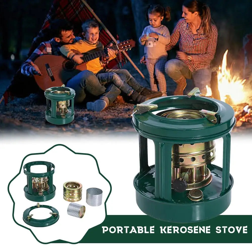 Windproof Kerosene Stove Portable Outdoor Camping Kerosene Burner Heater Patio Picnic Cooking Equipment for Picnic Hiking