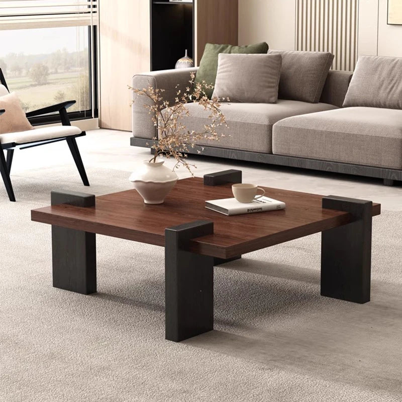Wooden Rectangular Coffee Table Dinning Occasional Nordic Coffee Table Luxury Abstract Center Mesinha Para Sala Modern Furniture