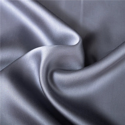 Natural Silk Duvet Cover Solid Color Quilt Cover High-Grade Single Double King Size Comforter Bedding Cover