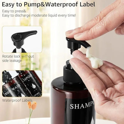 Soap Dispenser Set No Drill Wall Mounted 3 Chamber Shampoo Shower Gel Liquid Soap Dispenser for Bathroom Hotel Commercial Use