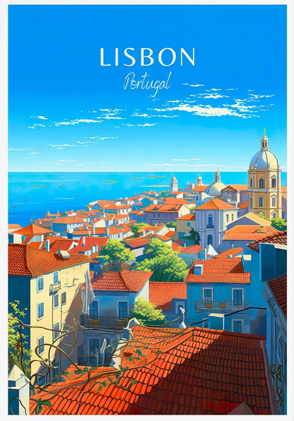 Denmark Portugal Holland Travel Poster Copenhagen Madeira Porto Canvas Painting Wall Art HD Picture for Living Room Home Decor