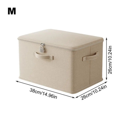 Large Storage Box with Lock Stackable Storage Container Secure with Handle Locking Organizing Bin Washable Shelf Baskets for