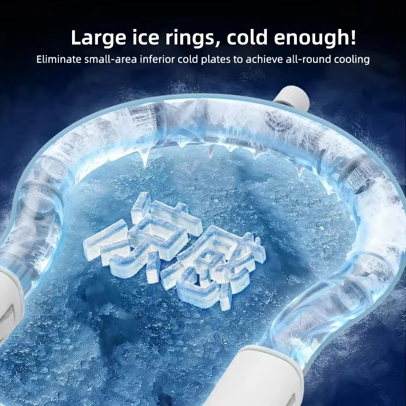 Portable Neck Fan High Speed Turbine Powerful Airflow Bladeless Cooling Fan Handheld Sport Fan for Travel Outdoor Wear