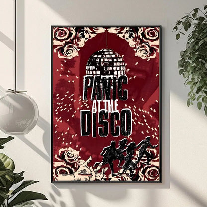 Rock Band P-panic At The Disco Painting Calligraphy HD Print Crease Art Photos For Living Room Home Wall Decor Canvas