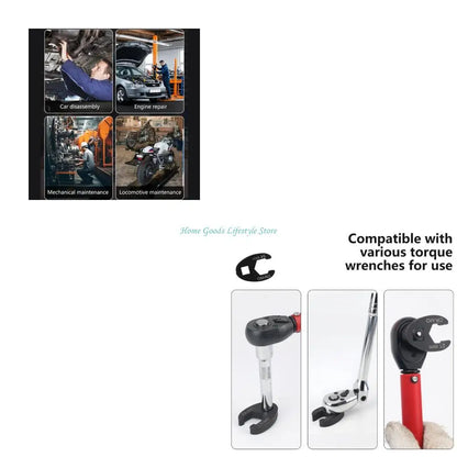 E74E Professional 15pcs Ergonomic 3/8 Inches Ratchet Wrench For Mechanical Work