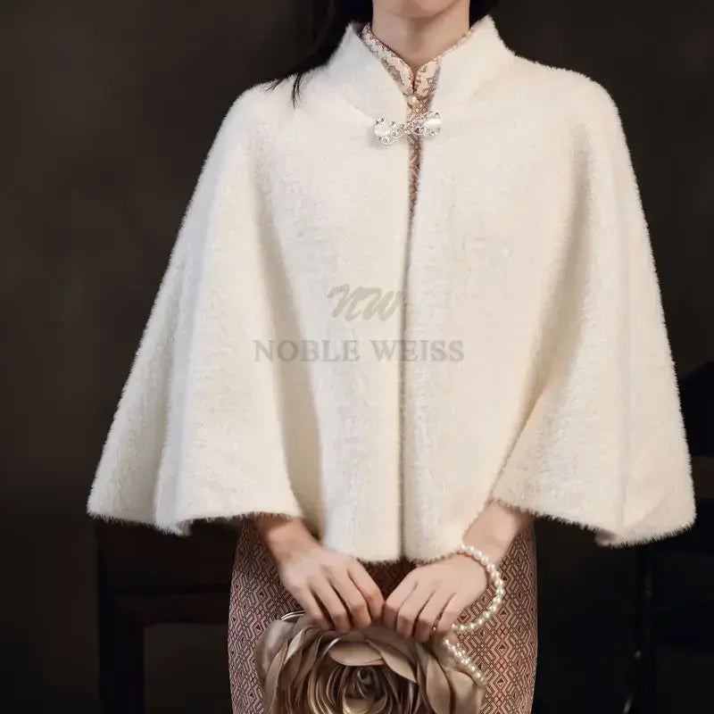 Faux Fur Party Wrap Winter Warm Wedding Bolero  High Quality Wedding Coat Bridal Shawl Party Cape Wholesale Customized