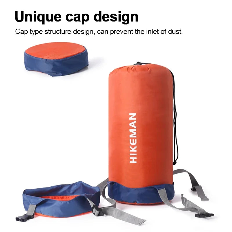 S/M/L/XL Size Waterproof Compression Sleeping Bag Storage Bag Stuff Sack Portable Ultralight Outdoor Hiking Camping Storage Bag