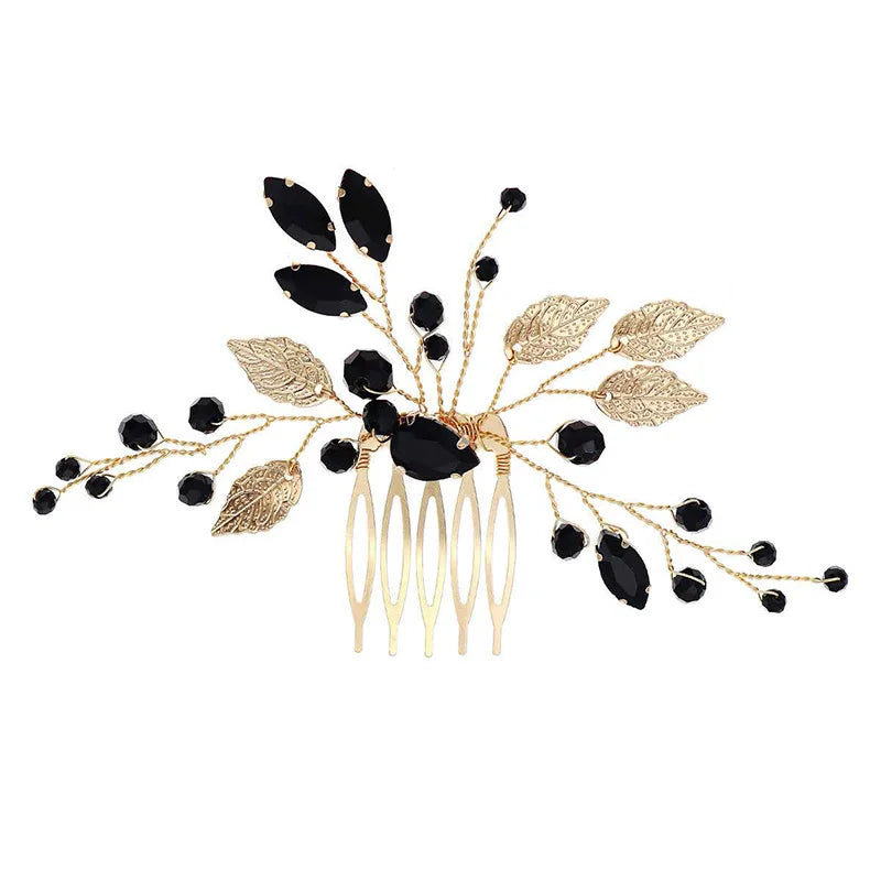 Dark Style Bridal Hair Comb Black Series Wedding Headpiece Hair Accessories Fashionable Holiday Halloween Party Gifts For Women