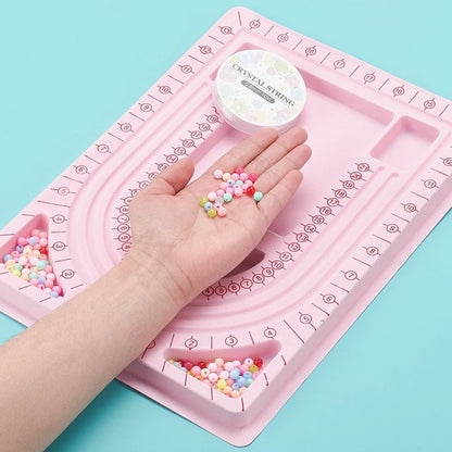 Bead Board Bracelet Design Board Flocked Bead Board Necklace Beading Jewelry Organizer Tray DIY Jewelry Making Tray Dropship
