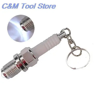 1Pcs New Arrival Casual LED Auto Key Chain Spark Plug Auto Key Chain Keychain Car Parts Keyring Approx.60mm/2.37"