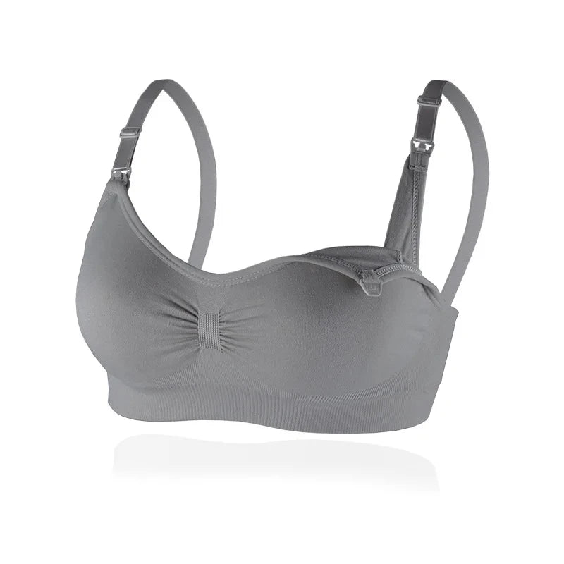 1/2/3PCS No Steel Ring with Sports Pad Bra Breastfeeding Non-sagging Vest-style Pregnant Women's Clothing Underwear Front Buckle