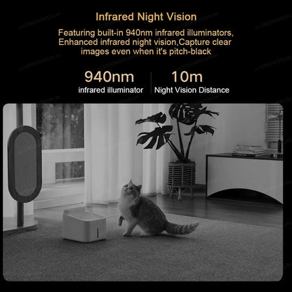 XIAOMI Smart Camera 4,Dual-band Wi-Fi 6,8MP 4K HDR AI Tracking,Night Vision,Two-Way Audio,Home Security Baby Monitor,Pet Camera