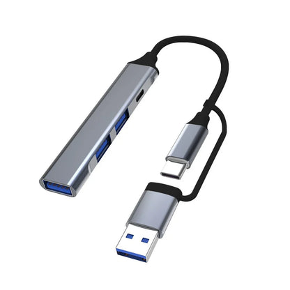 USB C Hub USB Hub 3.0, Aluminum 4 in 1 USB Extender, USB Splitter with USB 3.0, 3 X USB 2.0 and 1 USB C Ports USB Distributor