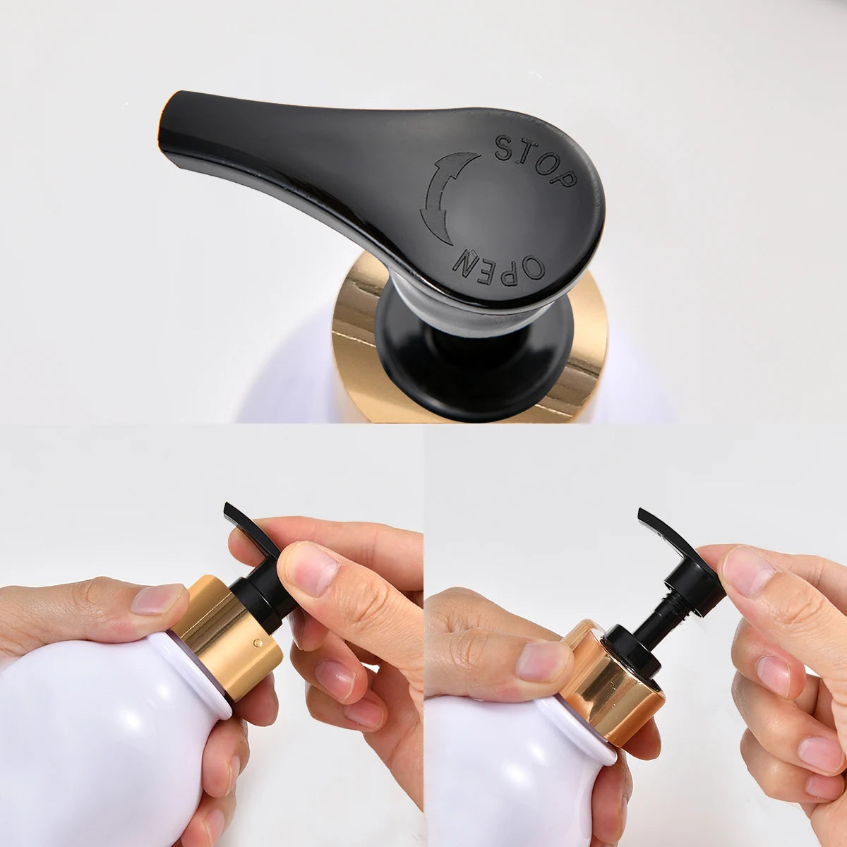 Soap Dispenser with Pump and Labels Dish Soap Dispenser for Kitchen Sink Countertop Decoration Refill Hand Wash Bottle