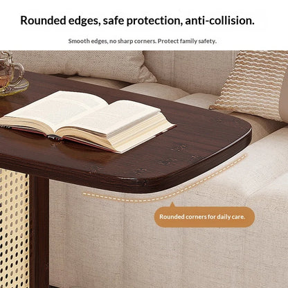 Portable Rolling Coffee Table Side Table Living Room Compact Sofa End Table Adjustable Height Luxury Furniture Living Room